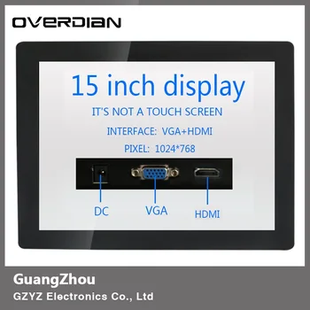 15/15" Industrial Control LCD Monitor/Display VGA/HDMI Interface 1024*768 Non-Touch Screen Metal Shell 4:3
15/15" Industrial Control LCD Monitor/Display VGA/HDMI Interface 1024*768 Non-Touch Screen Metal Shell 4:3