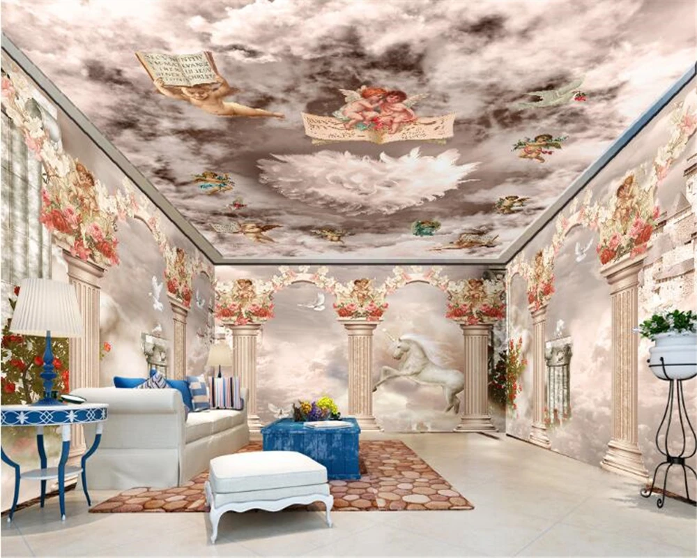 beibehang Senior Decorative Wallpaper Dreams Roman Column Clouds and Fog Unicorn Custom Background Wall Murals 3d wallpaper
beibehang Senior Decorative Wallpaper Dreams Roman Column Clouds and Fog Unicorn Custom Background Wall Murals 3d wallpaper