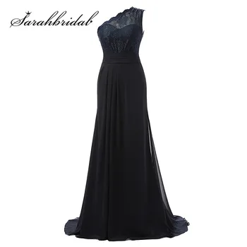 New Navy Blue Lace Mermaid Prom Dresses One Shoulder Sleeveless Sheer Back Elegant Long Chiffon Prom Party Gowns SD312
New Navy Blue Lace Mermaid Prom Dresses One Shoulder Sleeveless Sheer Back Elegant Long Chiffon Prom Party Gowns SD312