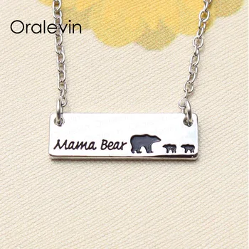 Mama Bear Necklace Gifts for Mom Gifts Valentine's Day Inspirational Necklace Hand make Jewelry 20Pcs/Lot #LN1322
Mama Bear Necklace Gifts for Mom Gifts Valentine's Day Inspirational Necklace Hand make Jewelry 20Pcs/Lot #LN1322