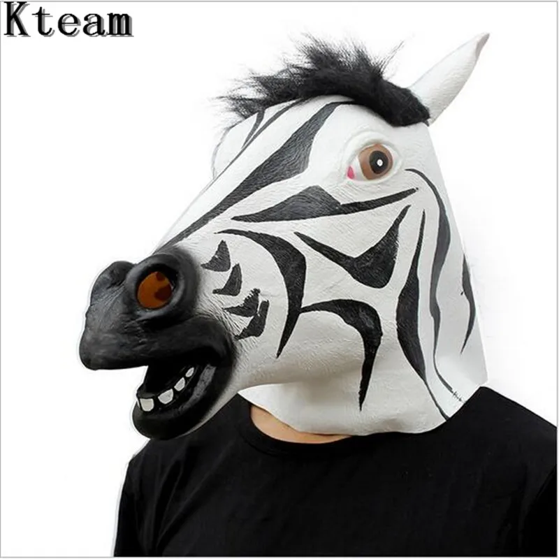 Top Quality Fun Halloween Mask Realistic Latex Horse Head Interesting Party Masquerade Masks Silicone Face Zebra horse Mask Toy
Top Quality Fun Halloween Mask Realistic Latex Horse Head Interesting Party Masquerade Masks Silicone Face Zebra horse Mask Toy