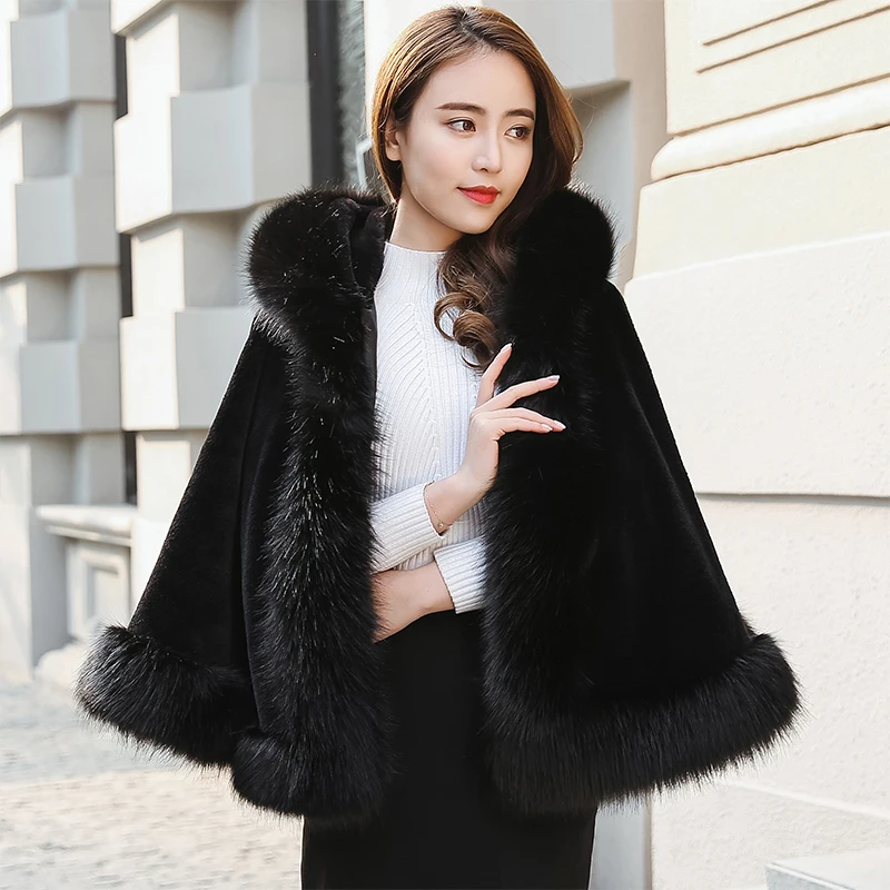 Женское пальто с капюшоном LQ312 свободное Свободное большого размера в Корейском
