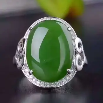 Natural Hetian jasper Ring 925 sterling silver Natural 7*9mm green gemstone plain ring classic lace fine Jewelry for women party
Natural Hetian jasper Ring 925 sterling silver Natural 7*9mm green gemstone plain ring classic lace fine Jewelry for women party
