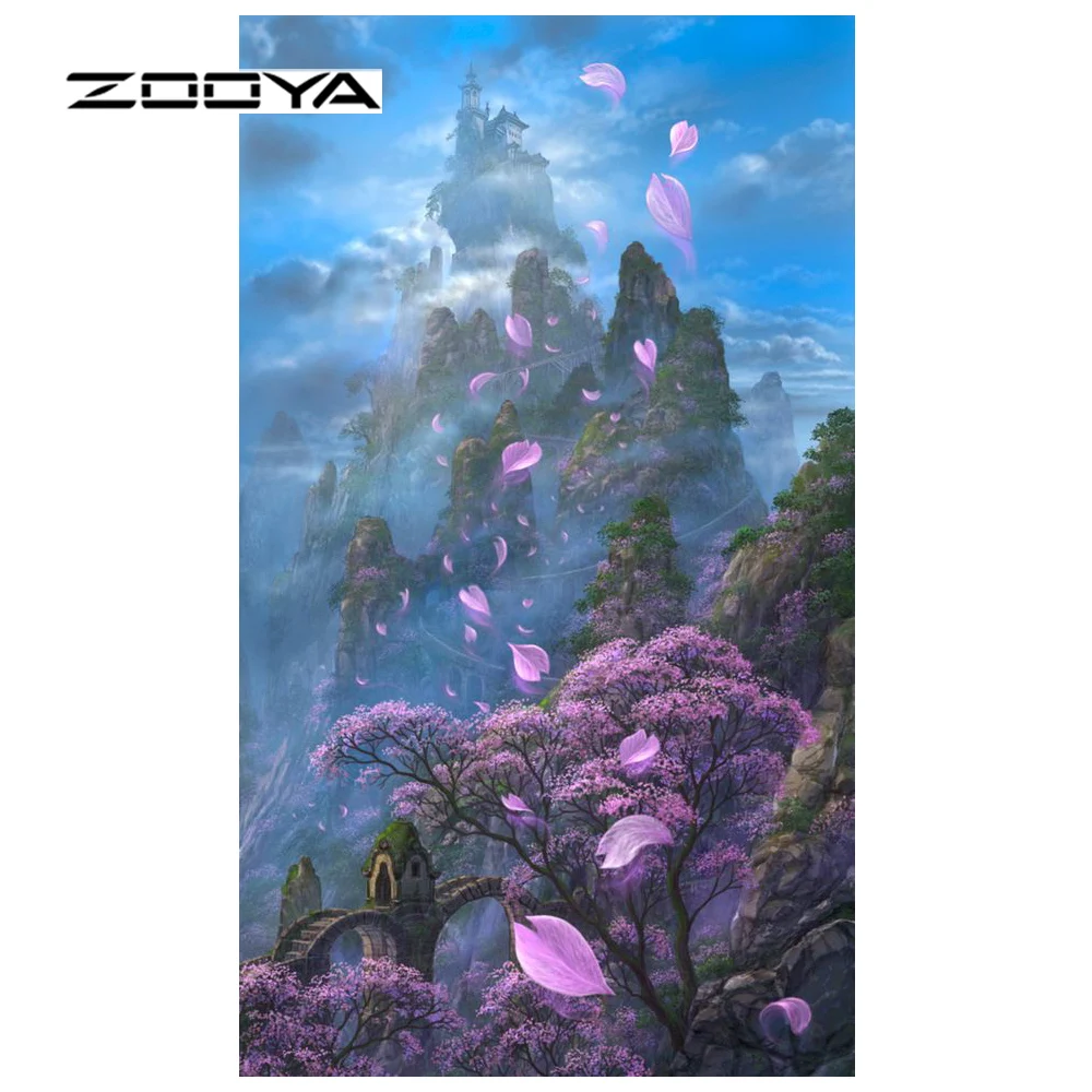 ZOOYA пейзаж 5D DIY алмазная живопись полная круглая дрель домашний декор вышивка