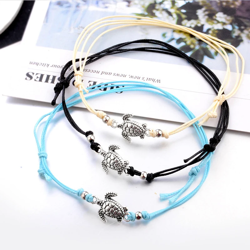 Summer Beach Turtle Shaped Charm Rope String Anklets For Women Ankle Bracelet Woman Sandals On the Leg Chain Foot Jewelry
Summer Beach Turtle Shaped Charm Rope String Anklets For Women Ankle Bracelet Woman Sandals On the Leg Chain Foot Jewelry