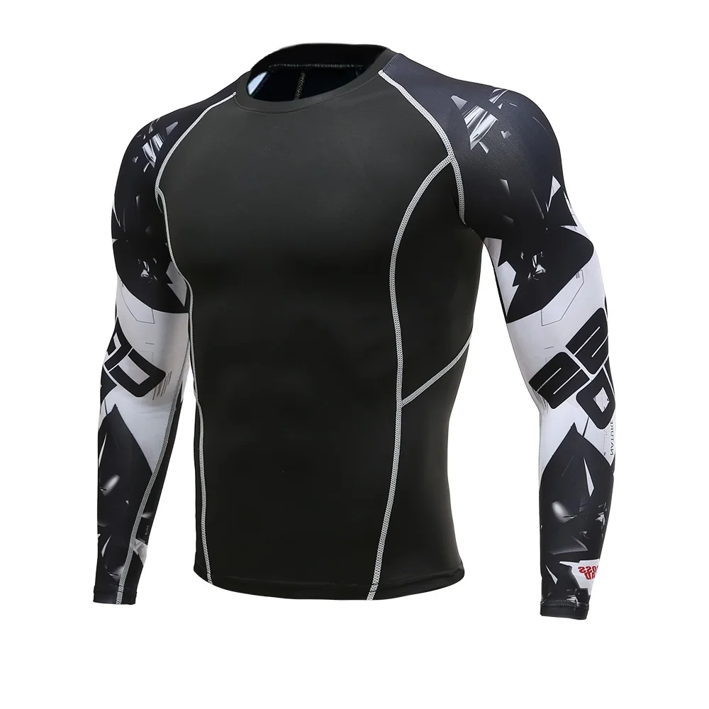 Mens Fitness Long Sleeve Rashguard T Shirt Bodybuilding Tight Compression Shirt Elastic Gym Sports Running Tops Cycling Clothing
Mens Fitness Long Sleeve Rashguard T Shirt Bodybuilding Tight Compression Shirt Elastic Gym Sports Running Tops Cycling Clothing