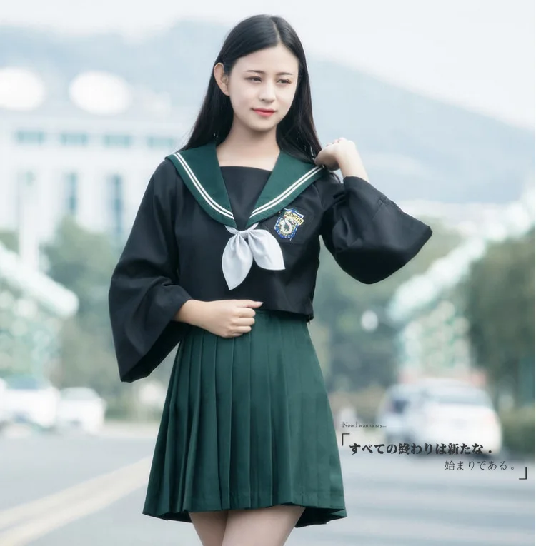 Long Sleeve Japanese Spring Autumn JK Uniform High School Colleage Girl's Student Uniform Magic Academy Slytherin Sailor Suit
Long Sleeve Japanese Spring Autumn JK Uniform High School Colleage Girl's Student Uniform Magic Academy Slytherin Sailor Suit