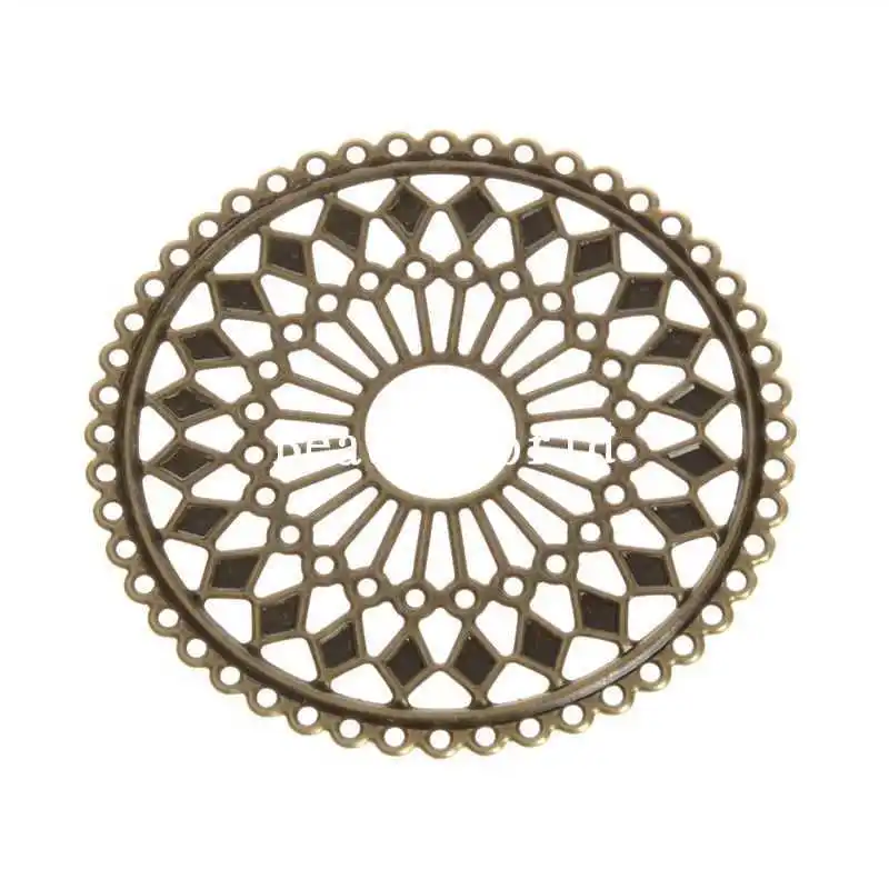 Wholesale Best Quality 30 Pcs Bronze Tone Filigree Round Connector Embellishments Findings 60mm(W04909)
Wholesale Best Quality 30 Pcs Bronze Tone Filigree Round Connector Embellishments Findings 60mm(W04909)