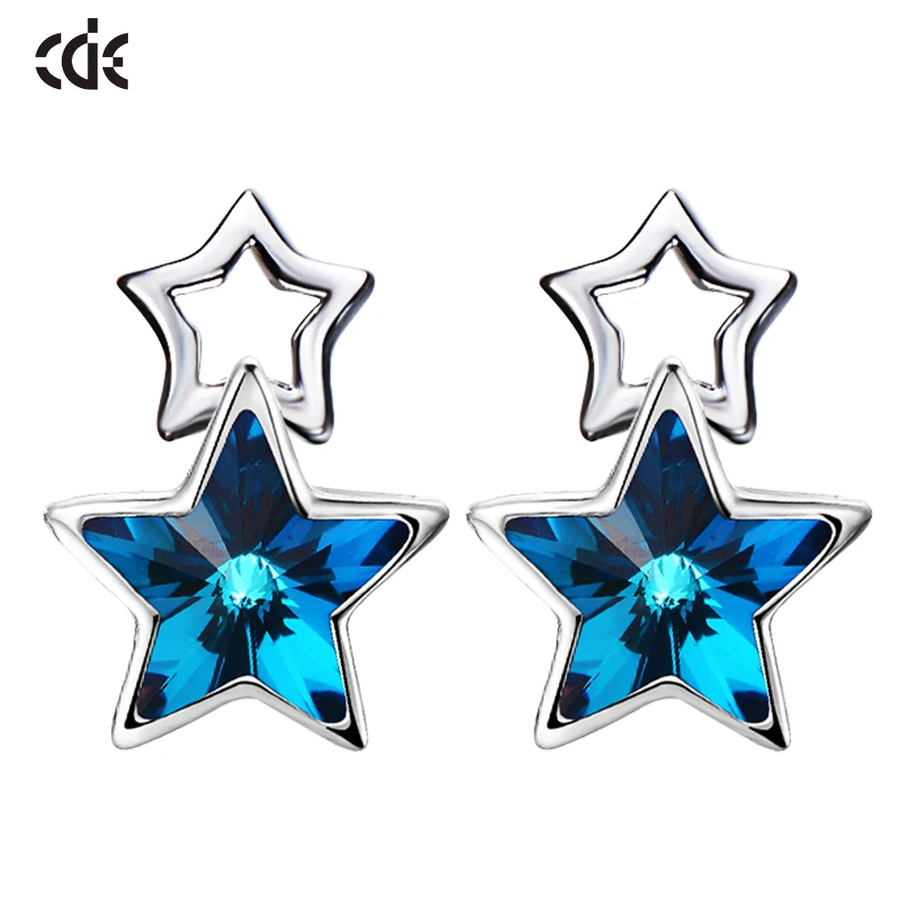 CDE 100% 925 Sterling Silver Earrings Embellished with crystals from Swarovski Star Women Earrings Sterling Sliver Jewelry
CDE 100% 925 Sterling Silver Earrings Embellished with crystals from Swarovski Star Women Earrings Sterling Sliver Jewelry