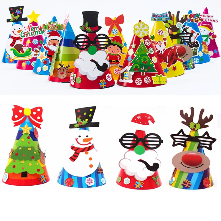Cartoon DIY Creative Christmas Paper Cap Hat Decoration Ornament Props Supplies Favors for Kids Children
Cartoon DIY Creative Christmas Paper Cap Hat Decoration Ornament Props Supplies Favors for Kids Children
