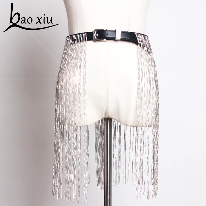 2019 New Fashion Luxury metal chain belts Women Long Tassel Leather Belt wide Bling Female Waist Belt Straps Accessory
2019 New Fashion Luxury metal chain belts Women Long Tassel Leather Belt wide Bling Female Waist Belt Straps Accessory