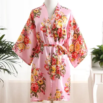 Elegant Pink Women Kimono Dress Gown Bride Bridesmaid Wedding Robe Nightgown Sexy Home Wear Sleepwear Lingerie One Size HD18
Elegant Pink Women Kimono Dress Gown Bride Bridesmaid Wedding Robe Nightgown Sexy Home Wear Sleepwear Lingerie One Size HD18