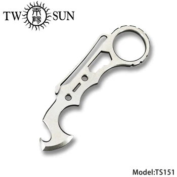 TWOSUN TC4 Titanium Tool Multi-tool Outdoor Survival tool knuckles ring Finger Tool Self defence Protect Bottle Opener EDC TS151
TWOSUN TC4 Titanium Tool Multi-tool Outdoor Survival tool knuckles ring Finger Tool Self defence Protect Bottle Opener EDC TS151