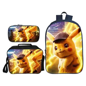 3pcs/set Cute Cartoon Printing Pikachu Children Backpacks Kids Baby School Bags Pokemon Girls Suit Schoolbag Boys Bookbag
3pcs/set Cute Cartoon Printing Pikachu Children Backpacks Kids Baby School Bags Pokemon Girls Suit Schoolbag Boys Bookbag