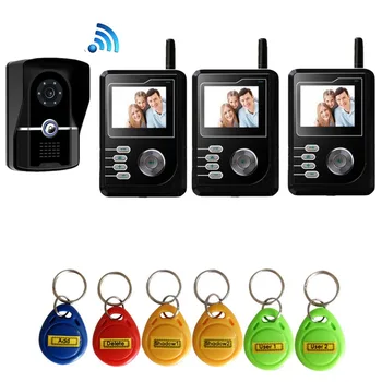 MOUNTAINONE Digital 2.4 inch Wireless Video Door Phone with taking photos function doorbell ID Card Unlocking 1Camera+3Monitors
MOUNTAINONE Digital 2.4 inch Wireless Video Door Phone with taking photos function doorbell ID Card Unlocking 1Camera+3Monitors