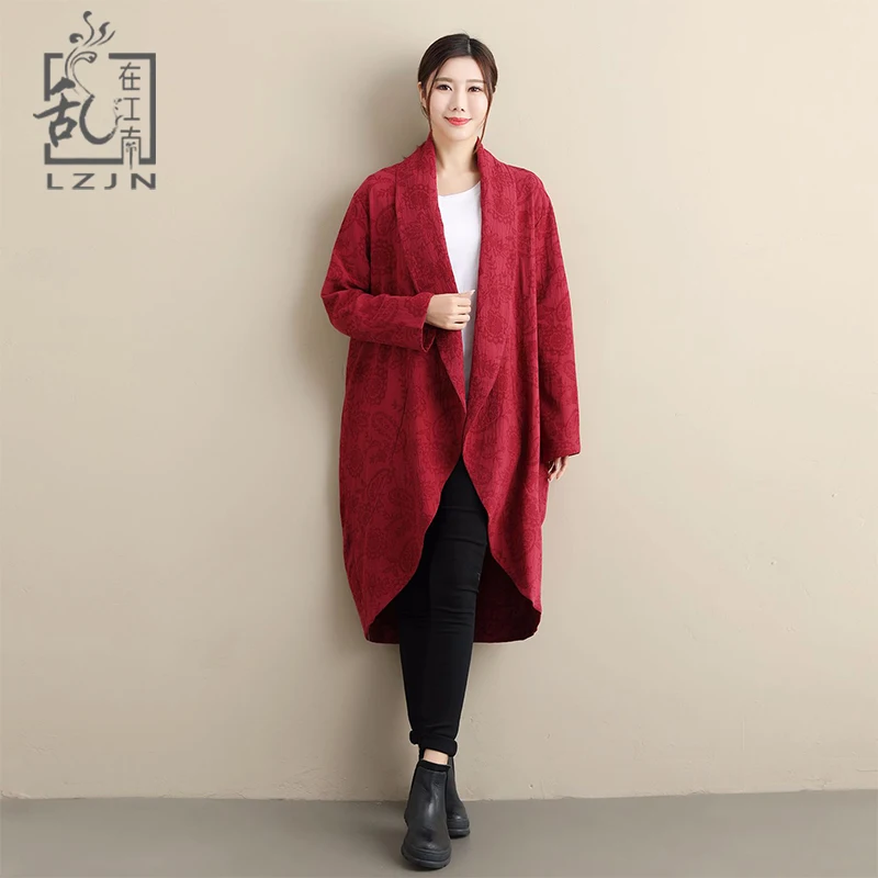 LZJN Vintage Windbreaker Women 2019 Autumn Long Duster Coat Jacquard Cotton Linen Chinese Cardigan Ladies Jacket Trenchcoat
LZJN Vintage Windbreaker Women 2019 Autumn Long Duster Coat Jacquard Cotton Linen Chinese Cardigan Ladies Jacket Trenchcoat