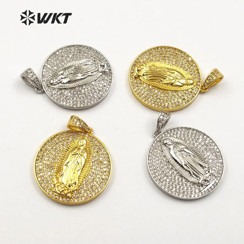 WT-MP106 WKT Classic round micro-inlaid cubic yttrium oxide gold and silver two-color portrait pattern ladies pendant jewelry
WT-MP106 WKT Classic round micro-inlaid cubic yttrium oxide gold and silver two-color portrait pattern ladies pendant jewelry