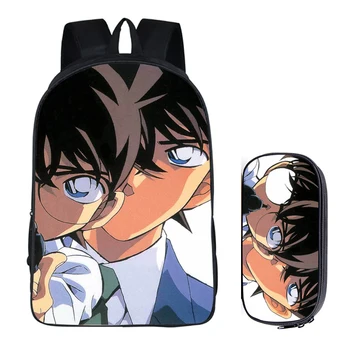 Anime Conan 2PC Set with Pencil Case Student Backpacks DIY Printing Cool School Children Bags For Boys Kids Men Book
Anime Conan 2PC Set with Pencil Case Student Backpacks DIY Printing Cool School Children Bags For Boys Kids Men Book
