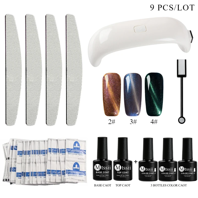 Wide Line Effect Cat Eye Nail Gel 9 pcs/lot Manicure Set with Lamp Strong Magnet Slice Effect Magnetic Stick for UV Gel Polish
Wide Line Effect Cat Eye Nail Gel 9 pcs/lot Manicure Set with Lamp Strong Magnet Slice Effect Magnetic Stick for UV Gel Polish