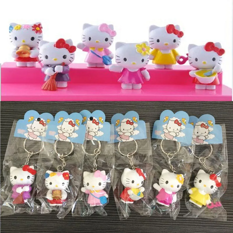 Good PVC Delicate Cute Hello Kitty Anime Figure Key Chain Fashion Classic Cartoon KT Toy Keyring Pendant Gift 6pcs
Good PVC Delicate Cute Hello Kitty Anime Figure Key Chain Fashion Classic Cartoon KT Toy Keyring Pendant Gift 6pcs