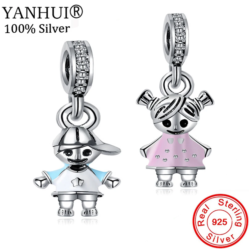 YANHUI HOT SALE Original 925 Solid Silver Charms Boy and Girl Pendant Charm Fit Original DIY Charm Bracelet Fine Jewelry CH1305
YANHUI HOT SALE Original 925 Solid Silver Charms Boy and Girl Pendant Charm Fit Original DIY Charm Bracelet Fine Jewelry CH1305