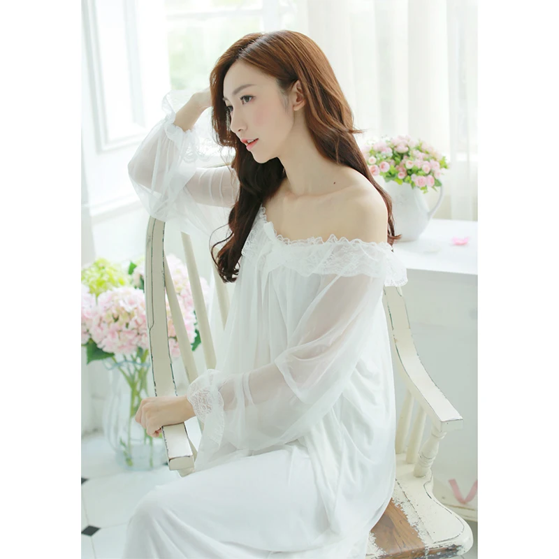 KISBINI Summer Vintage Style Women Nightgown Sleepwear Cotton Lace Bow Long Sleeve Female Nightdress Sleepdress
KISBINI Summer Vintage Style Women Nightgown Sleepwear Cotton Lace Bow Long Sleeve Female Nightdress Sleepdress