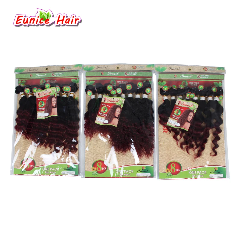 

8pcs/lot Unprocessed Virgin afro kinky curly hair brazilian deep weave short human ombre hair weave jerry curly hair bundles uk