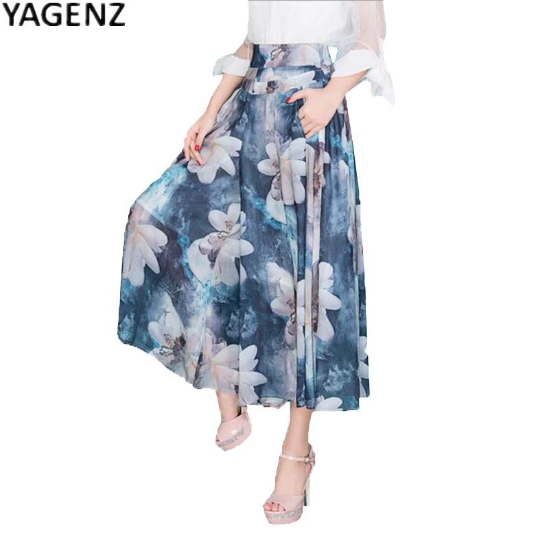 YAGENZ 2017 Summer Women Printing Wide-legged Pants Skirt Loose Leisure Big yards Nine Points Chiffon Wide-legged Pants Panty
YAGENZ 2017 Summer Women Printing Wide-legged Pants Skirt Loose Leisure Big yards Nine Points Chiffon Wide-legged Pants Panty