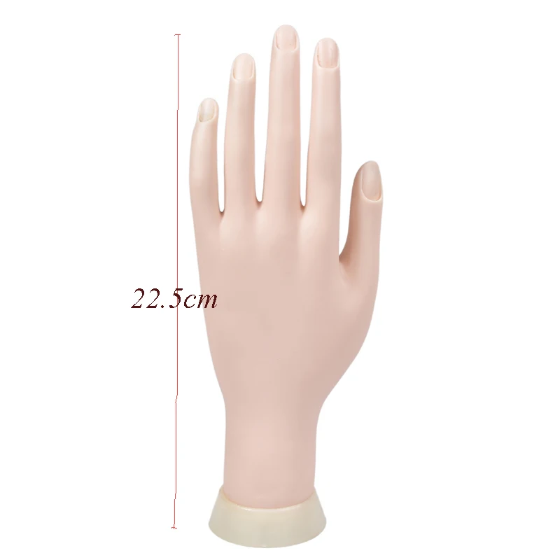 1Pcs Flexible Soft Plastic Flectional Mannequin Model Painting Practice Nail Art Fake Hand for Training Nail Art Design Can Bend (6)