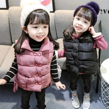 Girl's Solid Color Button-Down Collar Double Button Winter Parkas Vests Warm Winter Outdoor Coats
Girl's Solid Color Button-Down Collar Double Button Winter Parkas Vests Warm Winter Outdoor Coats