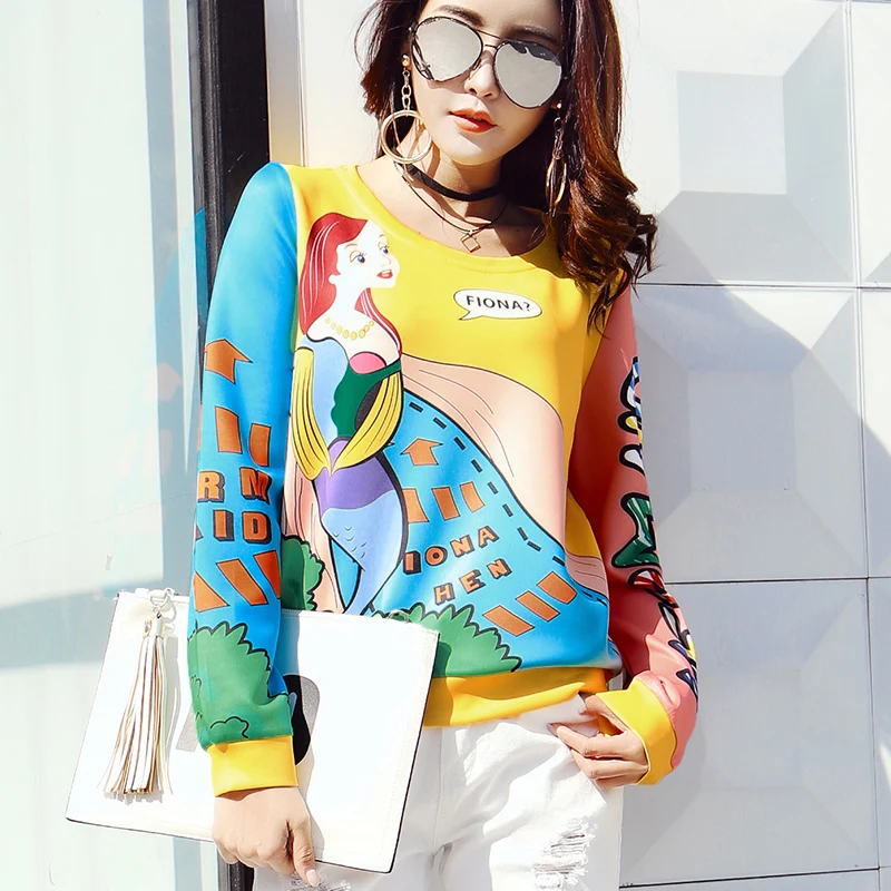 LYFZOUS 2018 New Hoodies Mermaids Print chic Sweatshirts Long Sleeve Loose Bottoming Pullovers Tops Plus Size 2xl For Women
LYFZOUS 2018 New Hoodies Mermaids Print chic Sweatshirts Long Sleeve Loose Bottoming Pullovers Tops Plus Size 2xl For Women