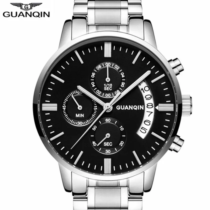 GUANQIN Brand Men Watch 2018 New Style Male Clock Stainless Steel Band Men's Wristwatches Waterproof black Quartz Watch Luxo Man
GUANQIN Brand Men Watch 2018 New Style Male Clock Stainless Steel Band Men's Wristwatches Waterproof black Quartz Watch Luxo Man