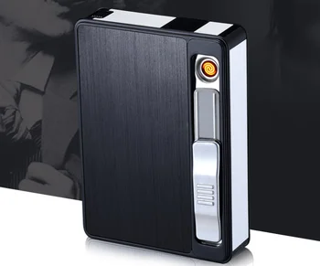 Push Out Metal Cigarette Box usb Electronic Lighter Flameless Windproof Torch Lighter Ciagrette Holder Case Gadgets Men LFB788
Push Out Metal Cigarette Box usb Electronic Lighter Flameless Windproof Torch Lighter Ciagrette Holder Case Gadgets Men LFB788