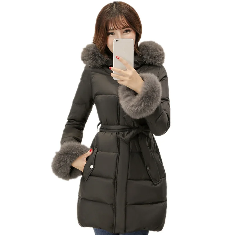 Winter Jacket Women Elegant Parka Down Cotton Coat Female Plus Size Long Ladies Winter Jackets Thicken Hooded Jacket Women Q1505
Winter Jacket Women Elegant Parka Down Cotton Coat Female Plus Size Long Ladies Winter Jackets Thicken Hooded Jacket Women Q1505