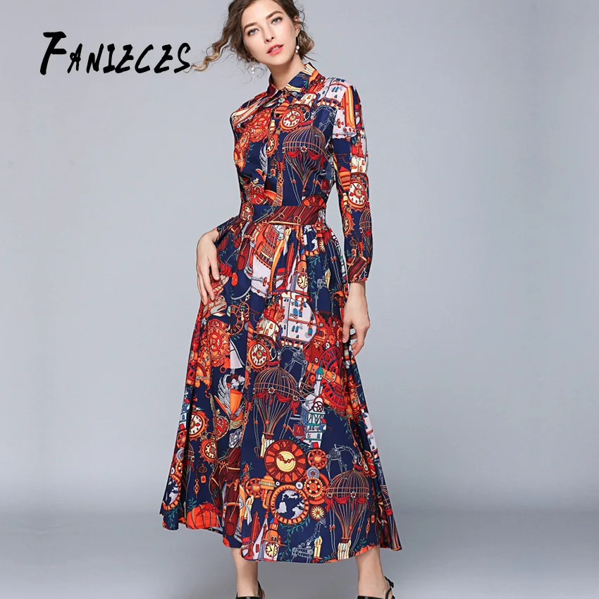 Autumn Fashion Runway Designer Summer A-Line Dress Women's red Floral Print Pleated Vintage Maxi Dresses vestido de festa longo
Autumn Fashion Runway Designer Summer A-Line Dress Women's red Floral Print Pleated Vintage Maxi Dresses vestido de festa longo