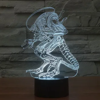 Free Shipping 7 color changing Acrylic 3D Alien Monster Baby sleep LED night light of lamparas 3d led mood lamp for children
Free Shipping 7 color changing Acrylic 3D Alien Monster Baby sleep LED night light of lamparas 3d led mood lamp for children