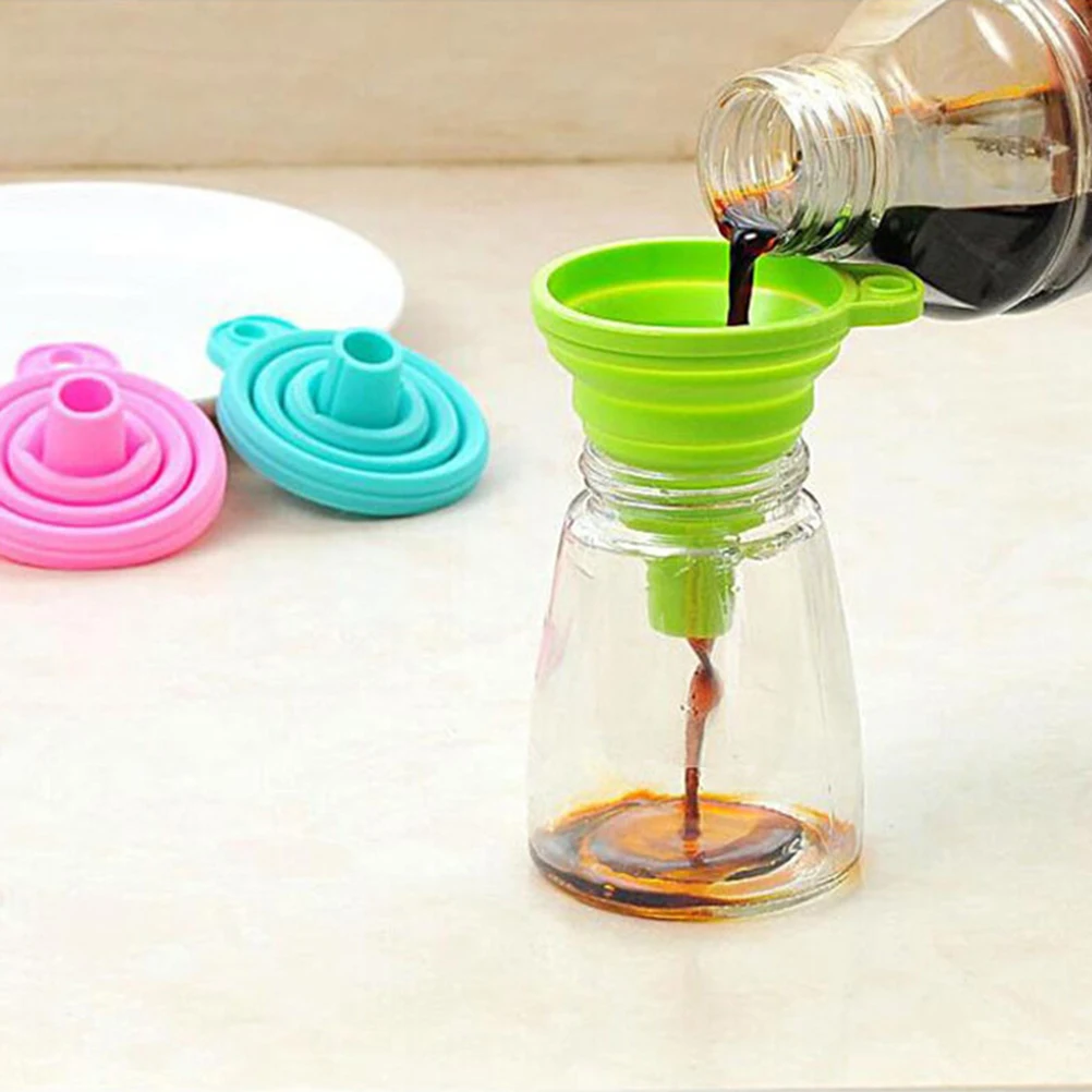 Folding Foldable Funnel Silicone Collapsible Funnel for Liquid Transfer Kitchen Tool
Folding Foldable Funnel Silicone Collapsible Funnel for Liquid Transfer Kitchen Tool