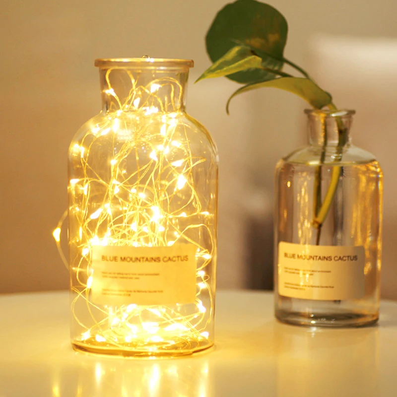 Waterproof 2M 5M LED Fairy Garland Night Light fixtures bedside lamp Christmas Wedding Decoration by CR2032 Battery-Powered
Waterproof 2M 5M LED Fairy Garland Night Light fixtures bedside lamp Christmas Wedding Decoration by CR2032 Battery-Powered