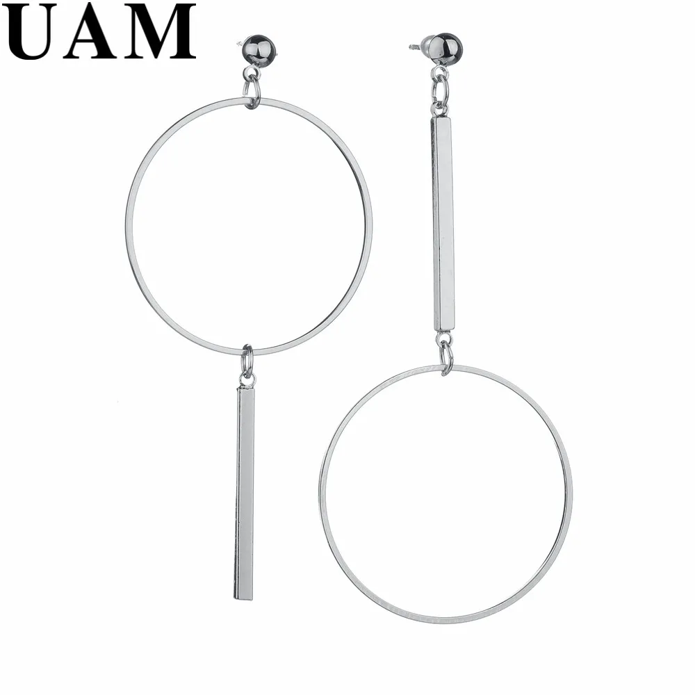 UAM 2017 Minimalism Silver Color Big Round Asymmetry Long Drop Earrings Lady Women Friend Birthday Gift Party Summer Accessories
UAM 2017 Minimalism Silver Color Big Round Asymmetry Long Drop Earrings Lady Women Friend Birthday Gift Party Summer Accessories