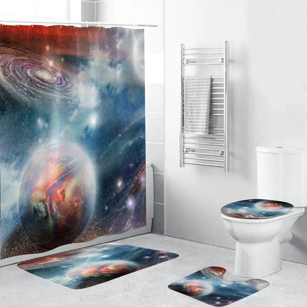 4PCS Bathroom Carpet Set With Shower Curtain Non Slip Toilet Polyester Cover Mat Set Bathroom Shower Curtain
4PCS Bathroom Carpet Set With Shower Curtain Non Slip Toilet Polyester Cover Mat Set Bathroom Shower Curtain