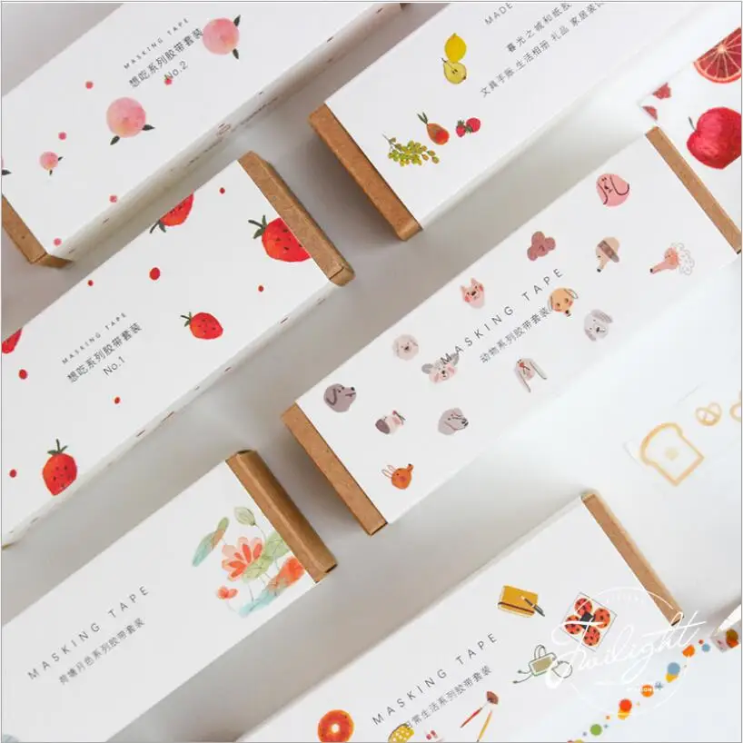8 pcs/pack Cute Animals Food Flower World Series Washi Tape Set Adhesive Tape DIY Scrapbooking Sticker Label Masking Tape
8 pcs/pack Cute Animals Food Flower World Series Washi Tape Set Adhesive Tape DIY Scrapbooking Sticker Label Masking Tape
