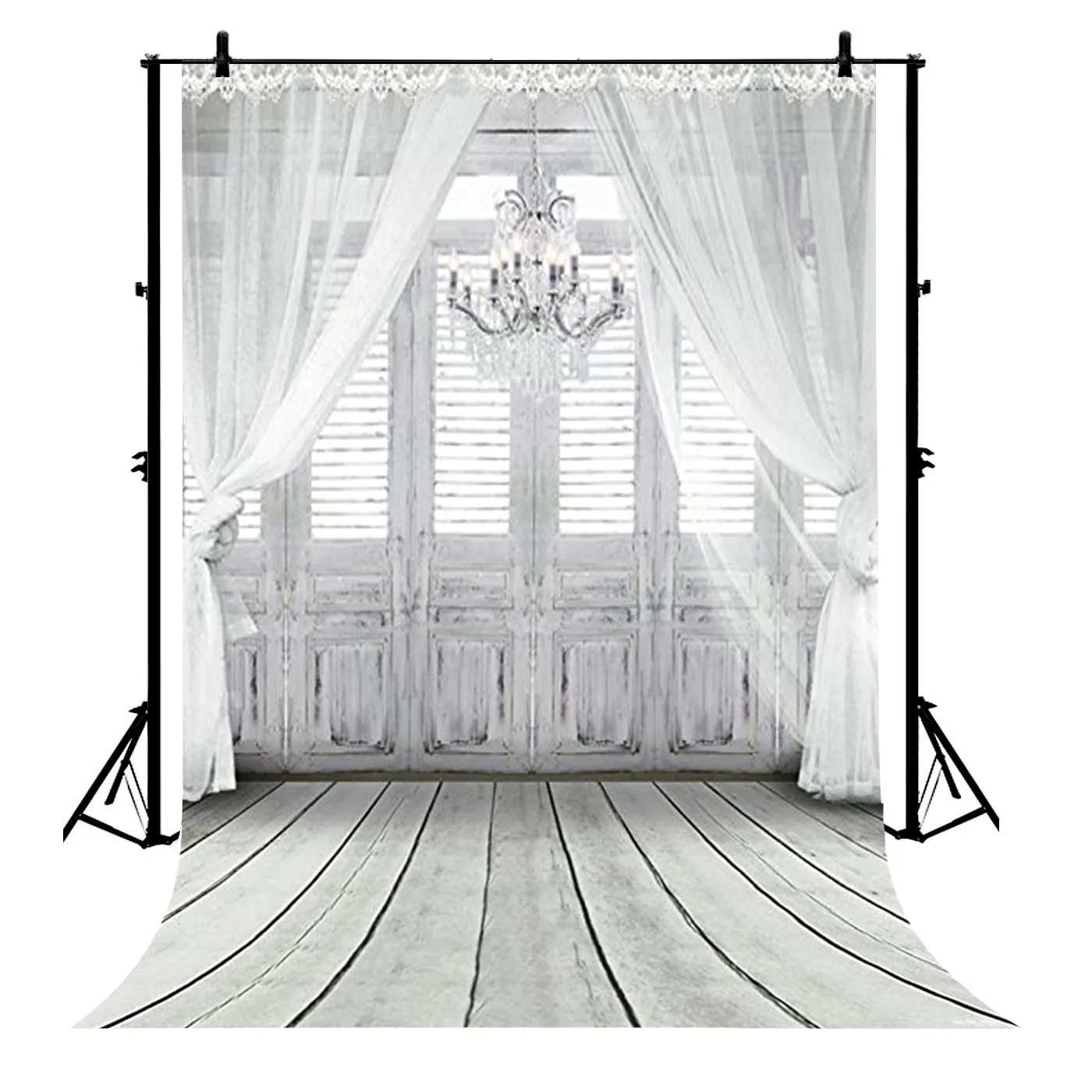 5x7ft Retro Bedroom White Lace Curtain Light Gray Wood Floor Polyester Photo Background Portrait Backdrop
5x7ft Retro Bedroom White Lace Curtain Light Gray Wood Floor Polyester Photo Background Portrait Backdrop