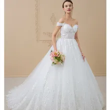 LAN TING BRIDE A-Line Wedding Dress Backless Off-the-shoulder Court Train Tulle Bridal Gown with Lace Sequins Vestido De Noiva
LAN TING BRIDE A-Line Wedding Dress Backless Off-the-shoulder Court Train Tulle Bridal Gown with Lace Sequins Vestido De Noiva