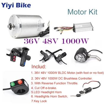 36V 48V 1000W BLDC Gear Motor Electric Bike Conversion Kit, With Speed Controller, Gas Twist Throttle, e-scooter Brake LED Light
36V 48V 1000W BLDC Gear Motor Electric Bike Conversion Kit, With Speed Controller, Gas Twist Throttle, e-scooter Brake LED Light