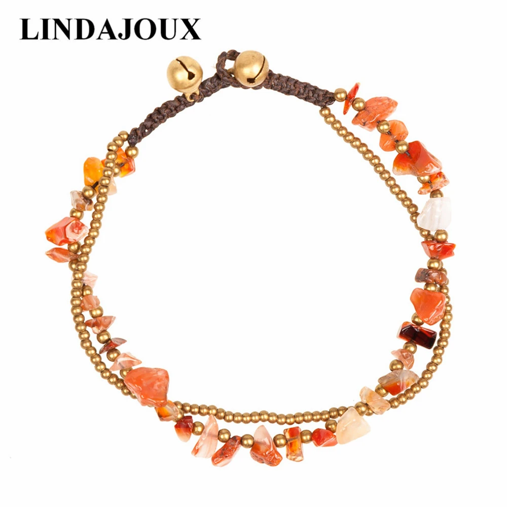Ethnic Layered Orange Stones Beaded Leg Anklets For Women Ankle Bracelets Woman Thai Brass Beads Foot Jewelry Wholesales
Ethnic Layered Orange Stones Beaded Leg Anklets For Women Ankle Bracelets Woman Thai Brass Beads Foot Jewelry Wholesales