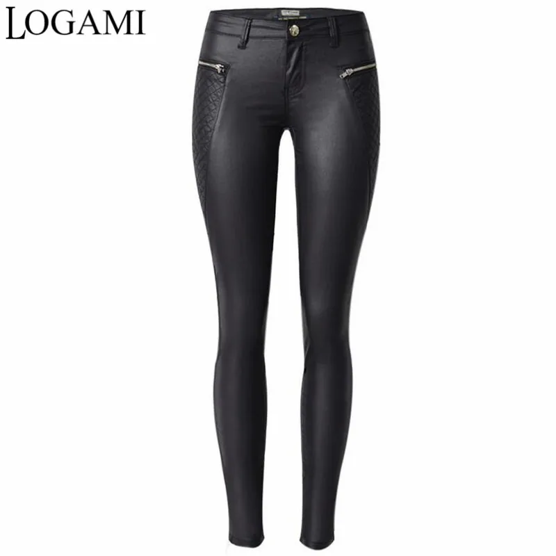 LOGAMI Faux Leather Pants Women Pencil PU Leather Trousers Sexy Slim Womens Pants Black
LOGAMI Faux Leather Pants Women Pencil PU Leather Trousers Sexy Slim Womens Pants Black
