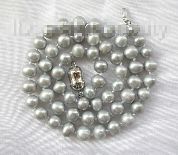 Free shipping >>>>>>stunning 8mm round gray freshwater cultured pearl necklace b745
Free shipping >>>>>>stunning 8mm round gray freshwater cultured pearl necklace b745