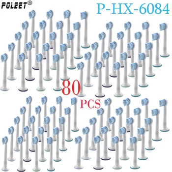 Poleet 80pcs/lot Electric Toothbrush Replacement Head P-HX-6084 HX6084 For Philips Sensitive Toothbrush Heads Kids Soft Bristles
Poleet 80pcs/lot Electric Toothbrush Replacement Head P-HX-6084 HX6084 For Philips Sensitive Toothbrush Heads Kids Soft Bristles