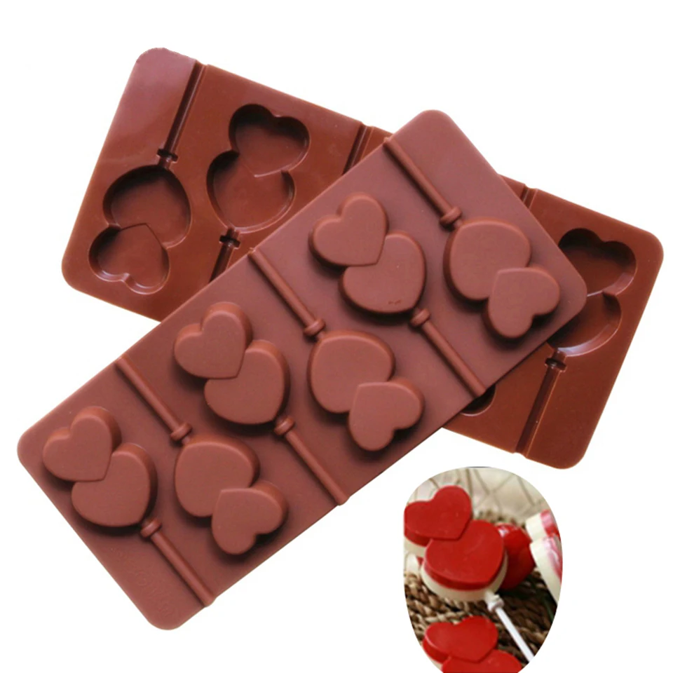 Double Love Shape Lollipop Mold Silicone forms for Chocolate Sugar Candies Candy Sweets Baking Kitchen Cake Decoration Mould
Double Love Shape Lollipop Mold Silicone forms for Chocolate Sugar Candies Candy Sweets Baking Kitchen Cake Decoration Mould