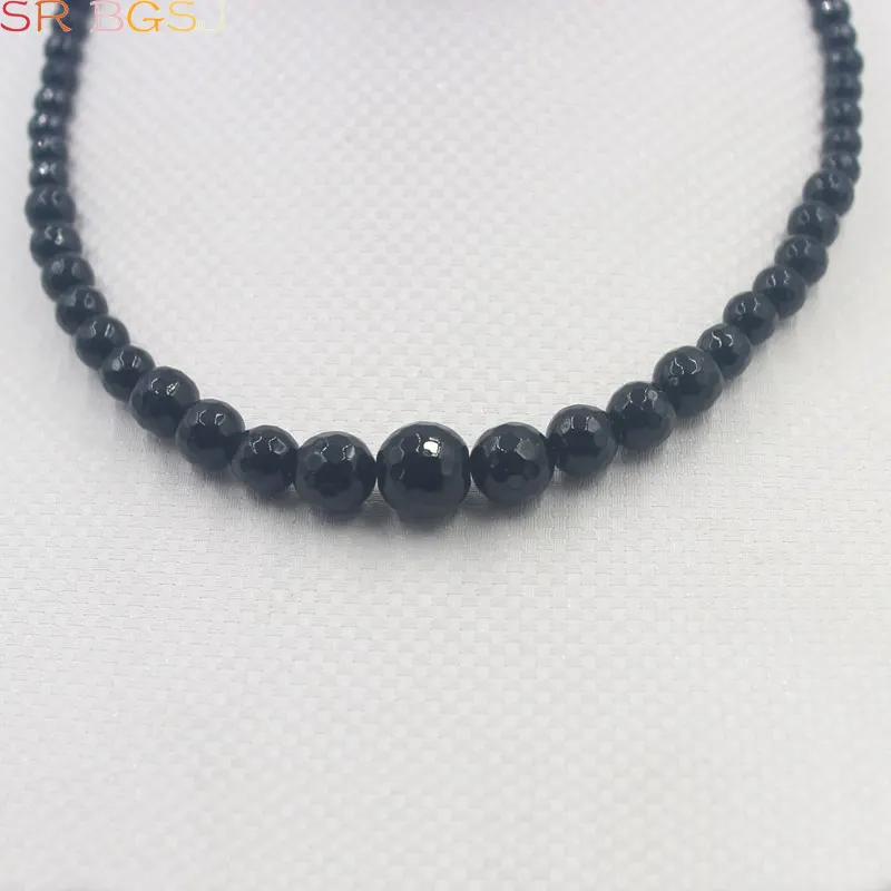 Free Shipping 6-14mm 100% Real Genuine Faceted Black Agat Onyx Natural Gems Stone Graduated Beaded Necklace 18"
Free Shipping 6-14mm 100% Real Genuine Faceted Black Agat Onyx Natural Gems Stone Graduated Beaded Necklace 18"